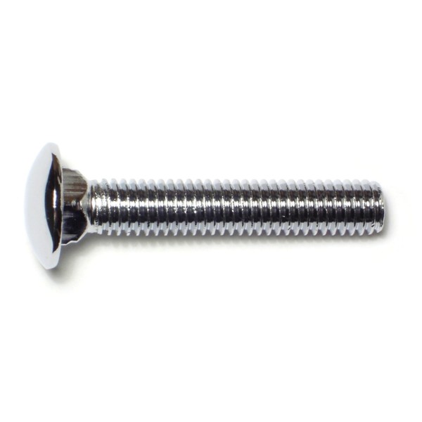 Midwest Fastener 7/16"-14 x 2-1/2" Chrome Plated Grade 5 Steel Coarse Thread Carriage Head Bumper Bolts 5PK 74152